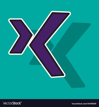 Sticker logo xing icon social social media social vector image
