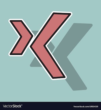 Sticker logo xing icon social social media social vector image