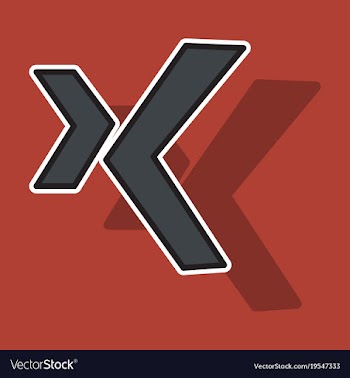 Sticker logo xing icon social social media social vector image