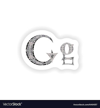 Sticker Low poly letter G in gray mosaic polygon vector image