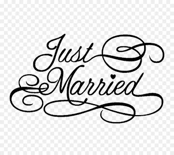 Sticker Marriage Wall decal Wedding - Just Married 