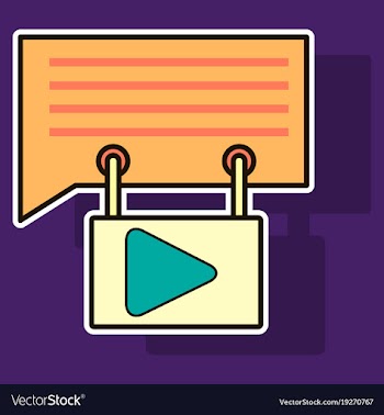 Sticker media and social network concept with vector image