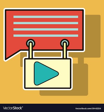 Sticker media and social network concept with vector image