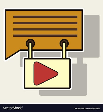 Sticker media and social network concept with vector image
