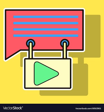 Sticker media and social network concept with vector image