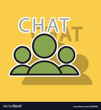 Sticker mobile phone chat interface design vector image