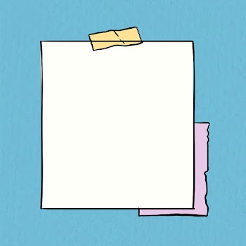 Sticker note vector on pastel blue background | Free stock illustration | High Resolution graphic