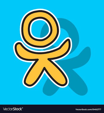 Sticker odnoklasniki icon on background vector image
