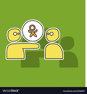 Sticker odnoklasniki icon on background vector image