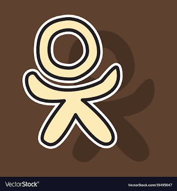 Sticker odnoklasniki icon on background vector image