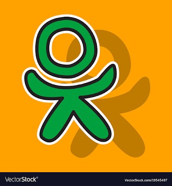 Sticker odnoklasniki icon on background vector image