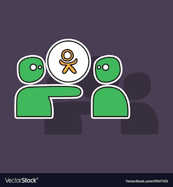 Sticker odnoklasniki icon on background vector image