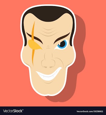 Sticker of cartoon superhero character design vector image