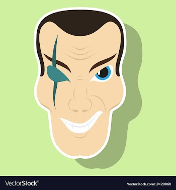 Sticker of cartoon superhero character design vector image