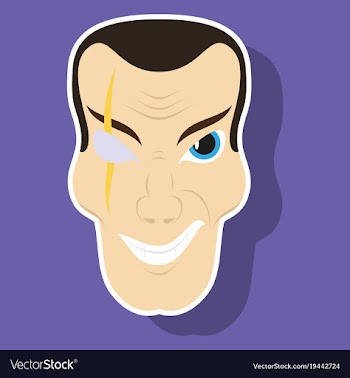 Sticker of cartoon superhero character design vector image