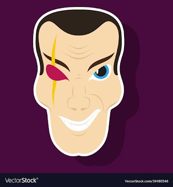 Sticker of cartoon superhero character design vector image