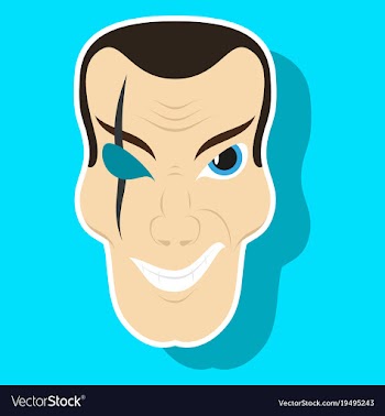 Sticker of cartoon superhero character design vector image