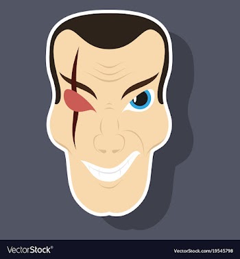 Sticker of cartoon superhero character design vector image