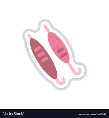 Sticker of doner kebab on pole vector image