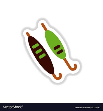 Sticker of doner kebab on pole vector image