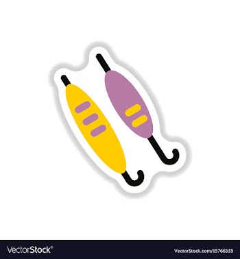 Sticker of doner kebab on pole vector image