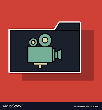 Sticker of folder full of entertainment and vector image