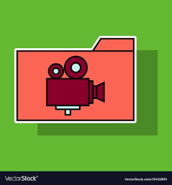 Sticker of folder full of entertainment and vector image