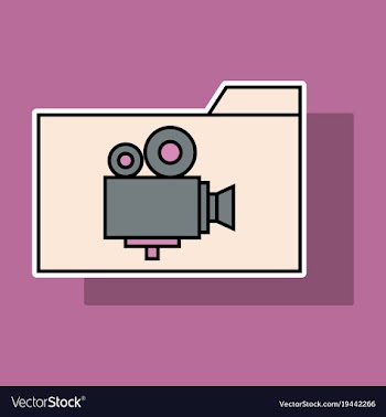 Sticker of folder full of entertainment and vector image