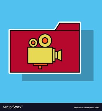 Sticker of folder full of entertainment and vector image