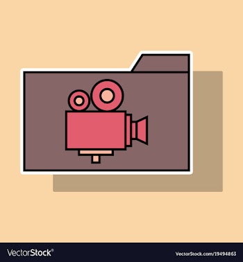 Sticker of folder full of entertainment and vector image