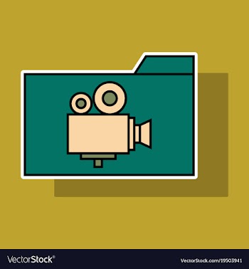 Sticker of folder full of entertainment and vector image