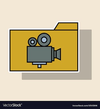 Sticker of folder full of entertainment and vector image