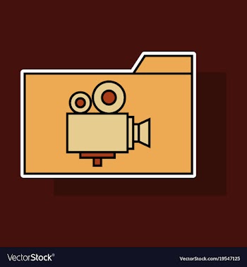 Sticker of folder full of entertainment and vector image