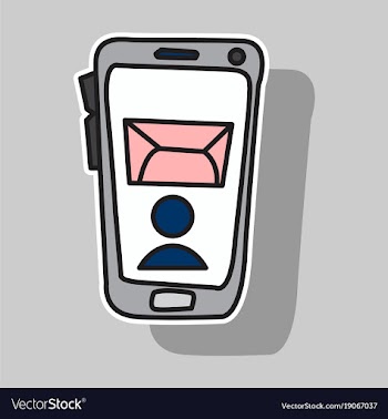 Sticker of smartphone notification flat icon vector image