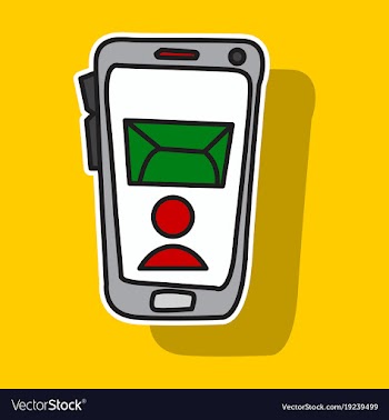 Sticker of smartphone notification flat icon vector image