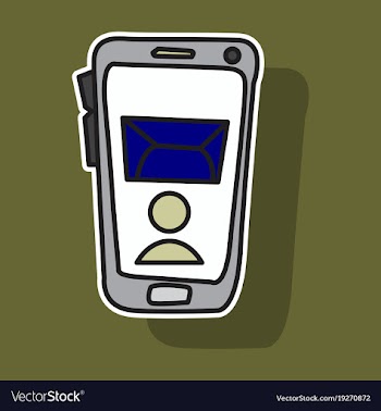 Sticker of smartphone notification flat icon vector image