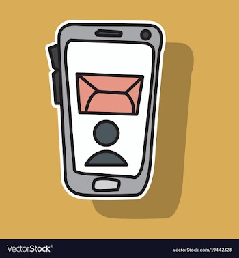 Sticker of smartphone notification flat icon vector image