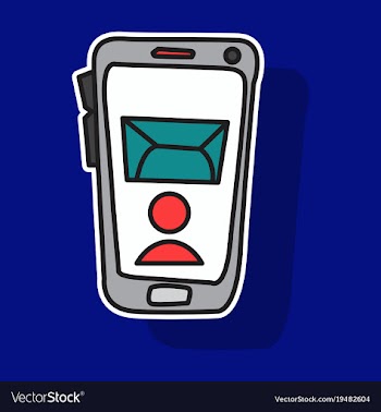 Sticker of smartphone notification flat icon vector image