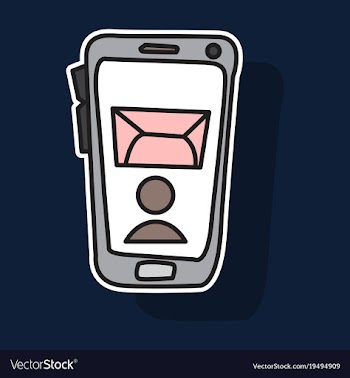 Sticker of smartphone notification flat icon vector image