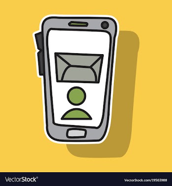 Sticker of smartphone notification flat icon vector image