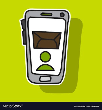 Sticker of smartphone notification flat icon vector image