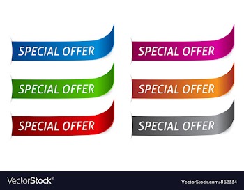 Sticker on six different color variations vector image