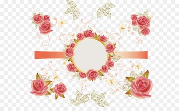Sticker Paper - Vector rose card packaging sticker 
