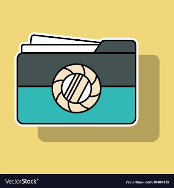 Sticker pictures folder icon vector image
