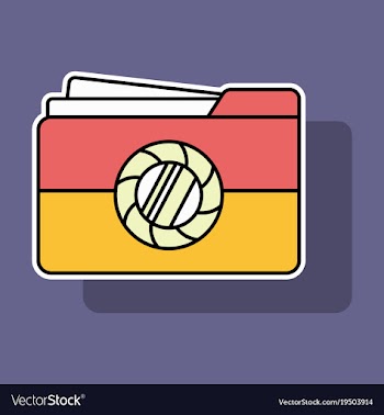 Sticker pictures folder icon vector image