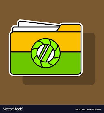 Sticker pictures folder icon vector image
