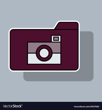 Sticker pictures folder icon vector image