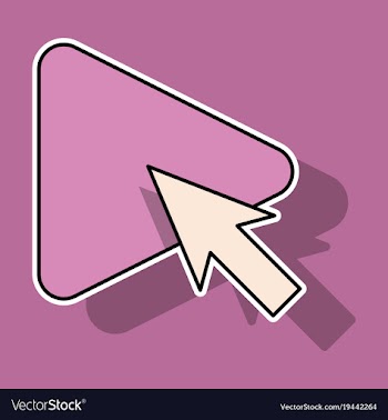 Sticker play button icon in trendy flat style vector image