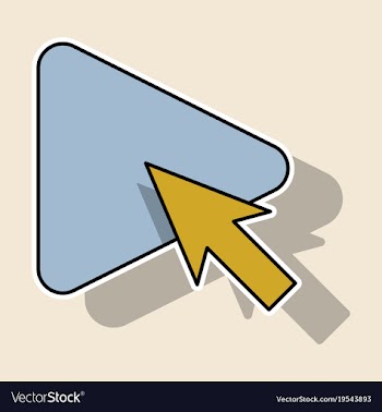 Sticker play button icon in trendy flat style vector image
