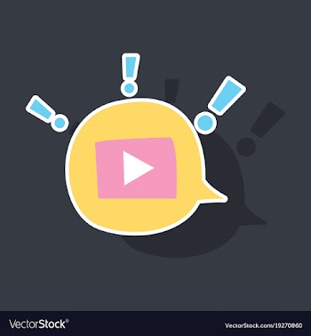 Sticker play logo icon buttonyoutube flat social vector image